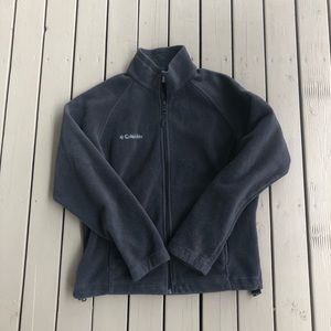 Grey Columbia Zip Up Fleece Sweater
